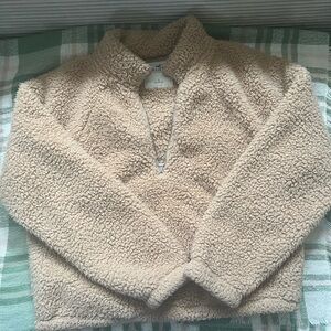 Hollister Cozy Tan Sherpa Pullover